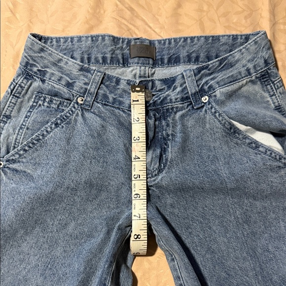 Stylish Blue Cargo Wide Leg Jeans - Picture 5 of 8